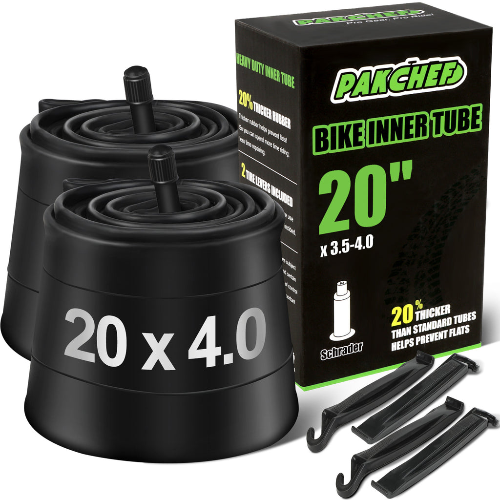 20x4.0 Heavy Duty Fat Tire Bike Tube (2 Pack)