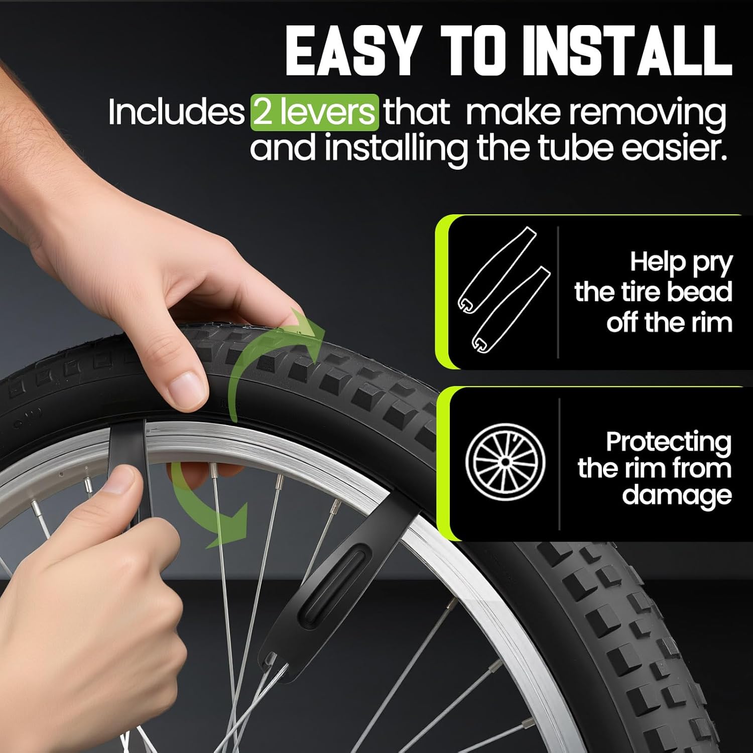 20x3.0 Heavy Duty Tire Bike Tube (2 Pack)