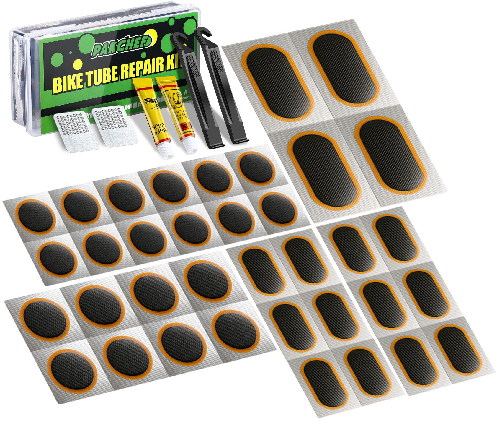 4 Pack Heavy Duty Bike Tube for 20 x 1.75-2.125 & 72 PCS Bike Tire Patch Kit